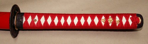 Samurai Katana - Dragon Tsuba Red