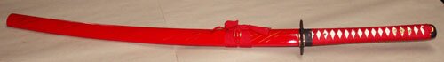 Samurai Katana - Dragon Tsuba Red
