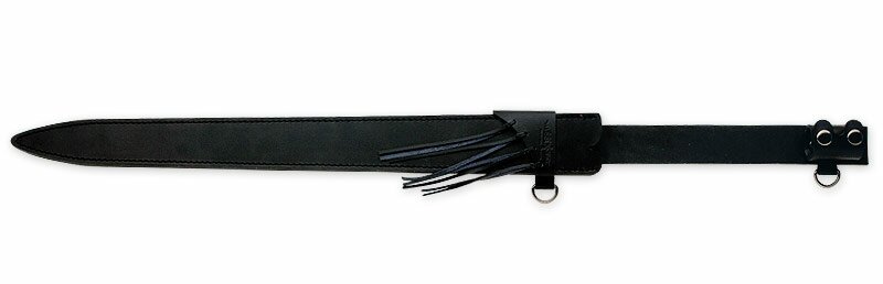 Custom black leather sheath