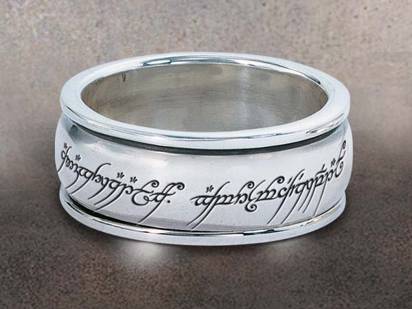 Lord of the Rings Revolving Elvish Script Ring