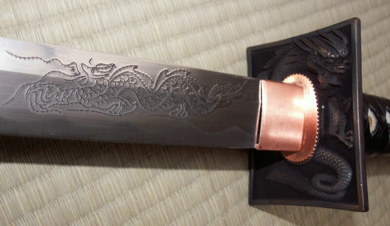 Ten Ryu Hand Forged Ninja Sword Dragon