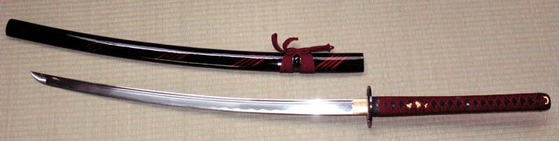 Ten Ryu Handmade Burgundy Katana