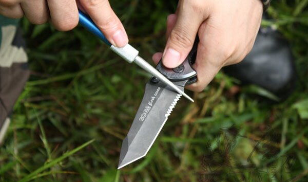 Pocket diamond knife sharpener double sided Taidea