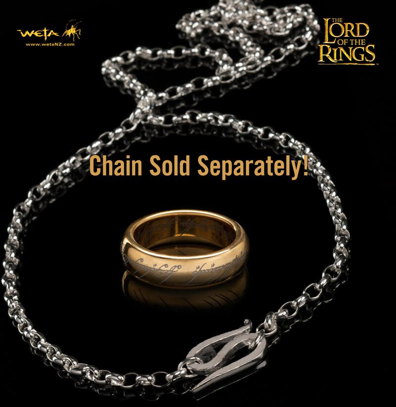 The One Ring Gold Plated Tungsten Carbide With Elvish Runes