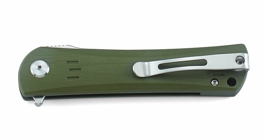Bestech Knives Kendo Tanto Liner Lock Knife Green G-10