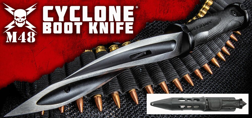 Knife United Cutlery M48 Cyclone Boot Knife With Custom Vortec Sheath