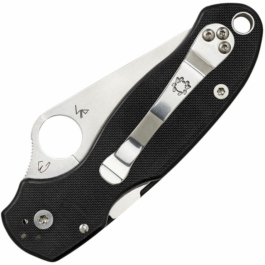 Spyderco Para 3 G-10 Black Plain Edge folding knife