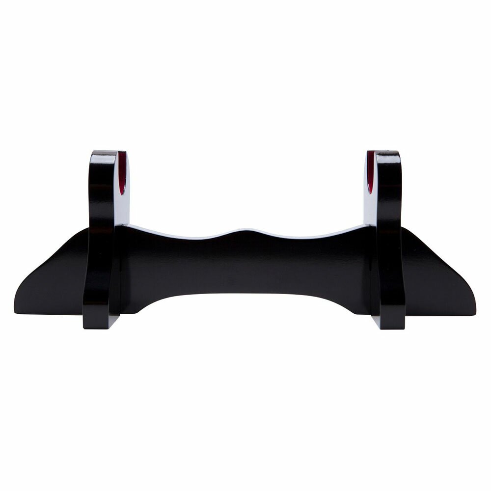 Single Sword Wooden Table Display Stand Black Deluxe