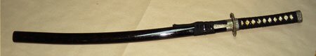Samurai Sword with Mini Tanto - Black