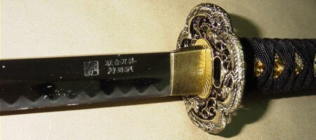 Samurai Sword with Mini Tanto - Black