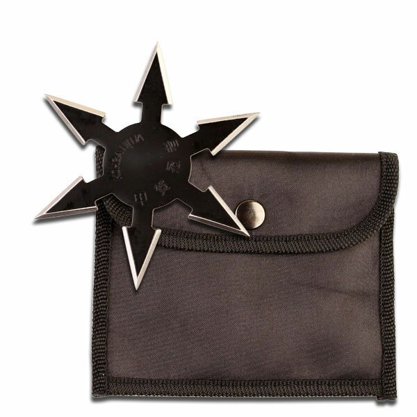 Throwing Star 6Pt SS 4'' w/pouch