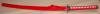 Samurai Katana - Dragon Tsuba Red
