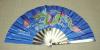 Blue Kung Fu Fan - Dragon design