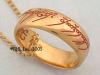 LOTR Gollum Gold Necklace Red