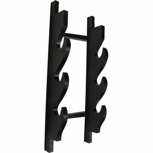 3 Sword Wooden Wall Display