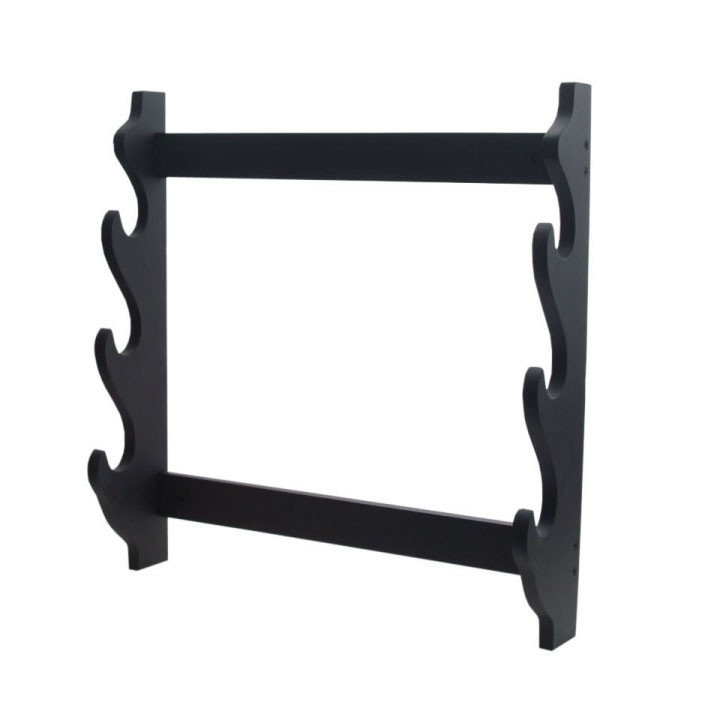 3 Sword Wooden Wall Rack