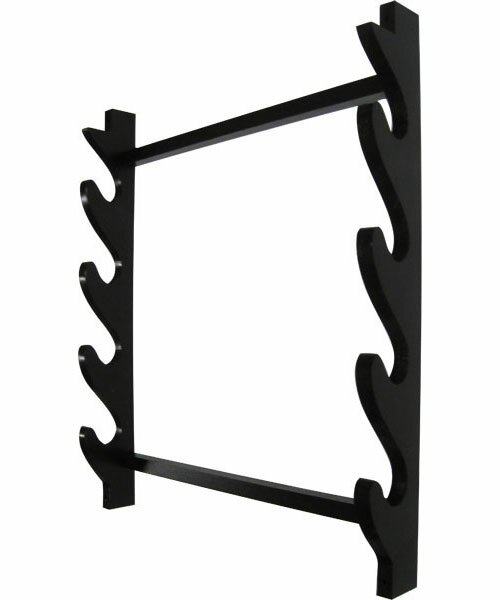 4 Sword Wooden Wall Display