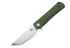 Bestech Knives Kendo Tanto Liner Lock Knife Green G-10