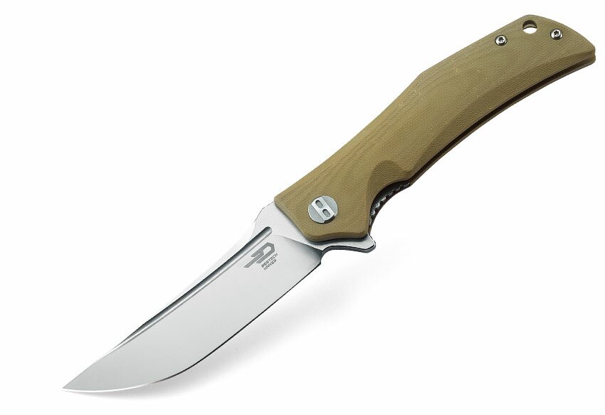 Bestech Knives Scimitar Liner Lock Knife Beige G-10 Bestech Knives Scimitar Liner Lock Knife Beige G-10