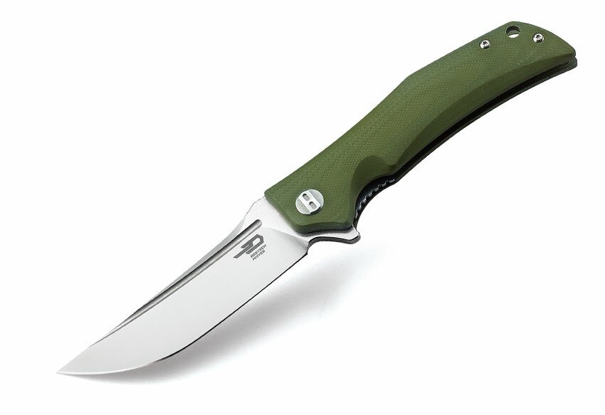 Bestech Knives Scimitar Liner Lock Knife Green G-10