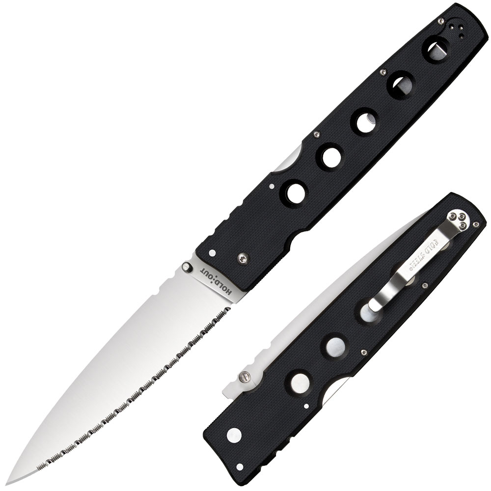 Cold Steel Hold Out 6'' Blade Full Serrated Edge S35VN folding knife Cold Steel Hold Out 6'' Blade Full Serrated Edge S35VN folding knife