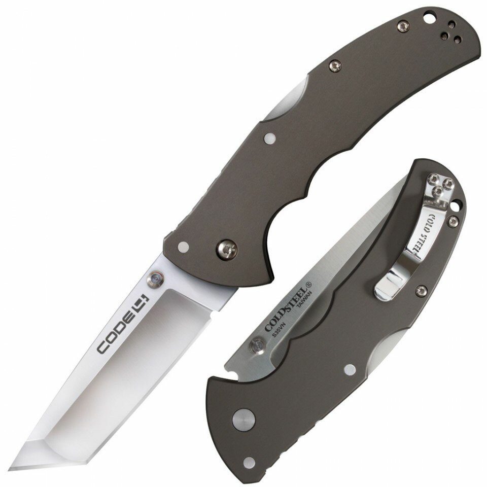 Cold Steel Steel Code-4 Tanto Point Knife S35VN Cold Steel Steel Code-4 Tanto Point Knife S35VN