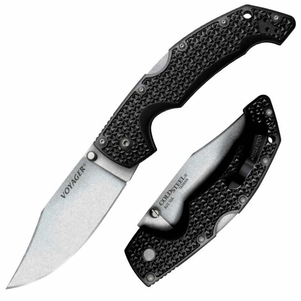 Cold Steel Voyager Large Clip Point Plain Edge AUS10A Knife Cold Steel Voyager Large Clip Point Plain Edge AUS10A Knife