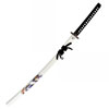 Display Katana White with Dragon Design