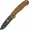 ESEE Avispa D2 Coyote Brown Handle Black Blade Folding Knife - BRK1302CBB