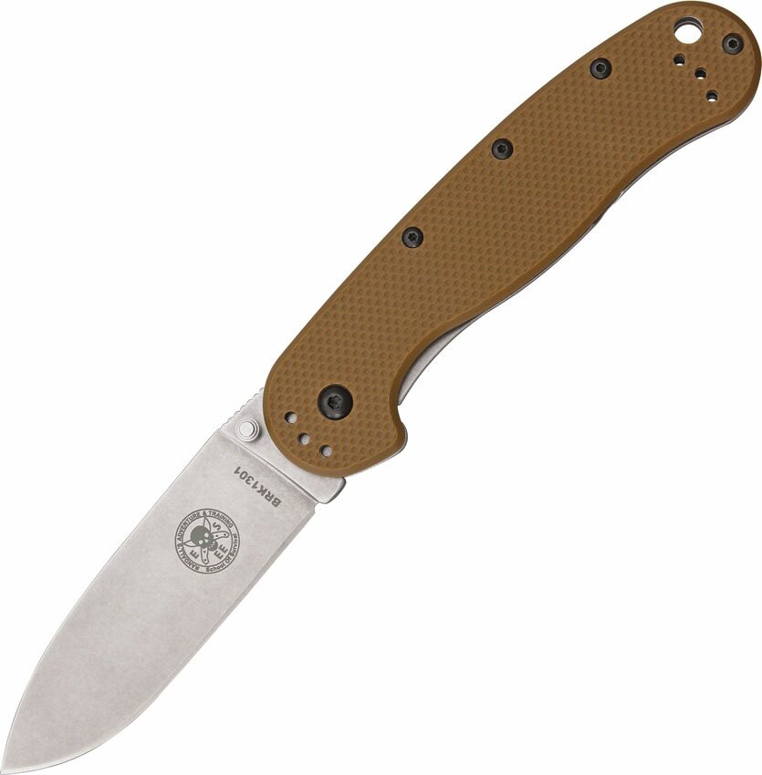 ESEE Avispa D2 Coyote Brown Handle Satin Folding Knife ESEE Avispa D2 Coyote Brown Handle Satin Folding Knife