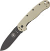 ESEE Avispa D2 Desert Tan Handle Black Blade Folding Knife - BRK1302DTB