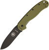 ESEE Avispa D2 OD Green Handle Black Blade Folding Knife - BRK1302ODB