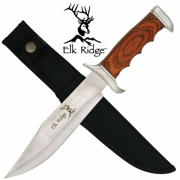 Elk Ridge Hunting Fixed Blade Knife 12.5'' Overall Elk Ridge Hunting Fixed Blade Knife 12.5'' Overall