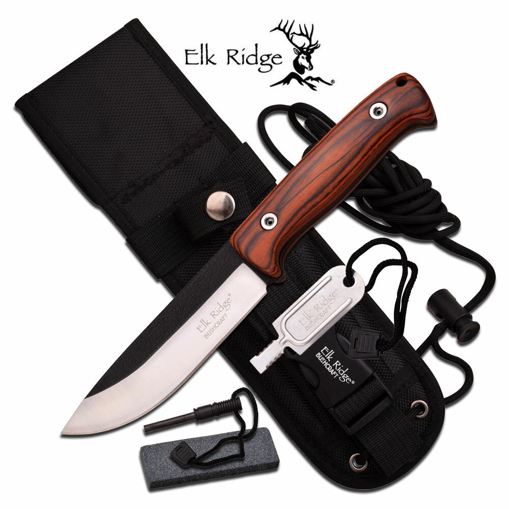 Elk Ridge Survival Fixed Blade Knife 10.5'' Overall Elk Ridge Survival Fixed Blade Knife 10.5'' Overall