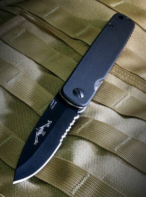 Folding Knife Emerson A-100 Black Serrated Folding Knife Emerson A-100 Black Serrated