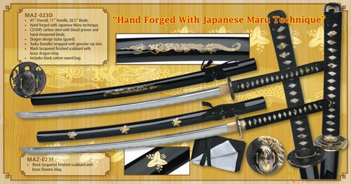 Hand Forged Katana With Japanese Maru Technique Hand Forged Katana With Japanese Maru Technique