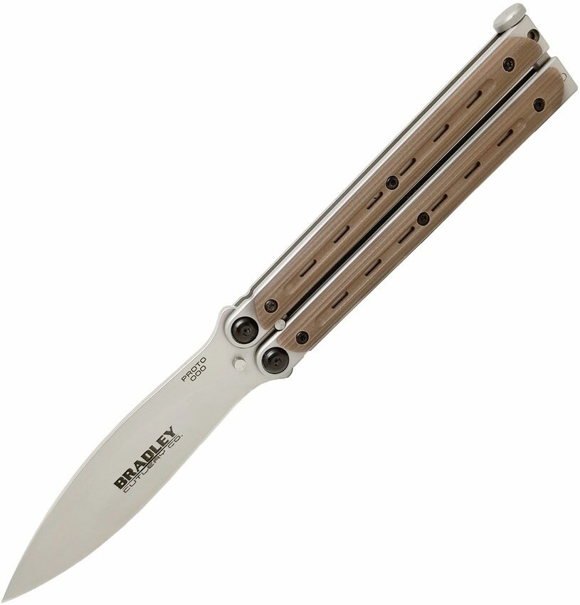 Knife Bradley Kimura Butterfly Balisong Coyote G10 Knife Bradley Kimura Butterfly Balisong Coyote G10