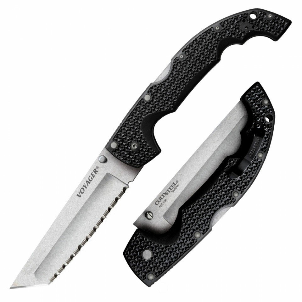Knife Cold Steel XL Voyager Tanto Serrated Edge AUS10A Knife Cold Steel XL Voyager Tanto Serrated Edge AUS10A