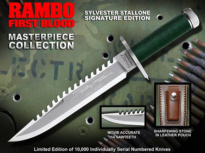 Knife Rambo I Sylvester Stallone Signature Edition Hollywood Collectibles Group Knife Rambo I Sylvester Stallone Signature Edition Hollywood Collectibles Group