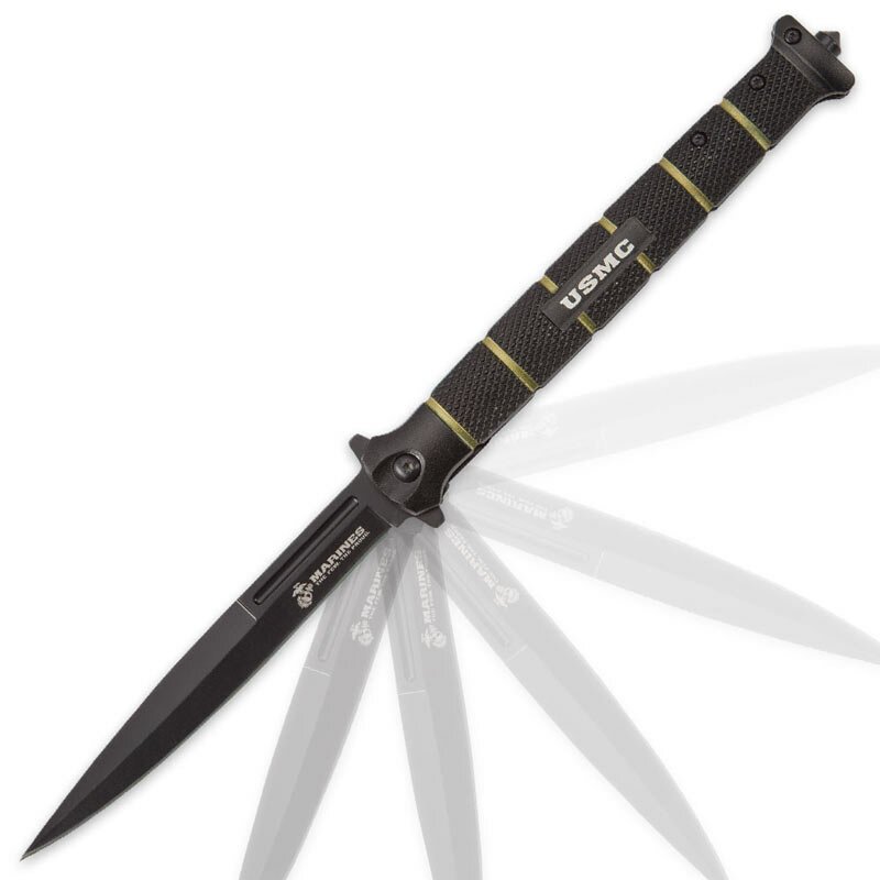 Knife United Cutlery USMC Colossal Blackout Stiletto Knife United Cutlery USMC Colossal Blackout Stiletto