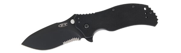 Knife - Zero Tolerance Matte Black Folder with SpeedSafe and Partial Blade Serration