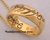 LOTR Gollum Gold Necklace Black