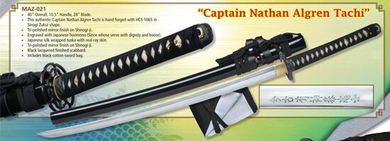 Last Samurai - Captain Nathan Algren Tachi Last Samurai - Captain Nathan Algren Tachi