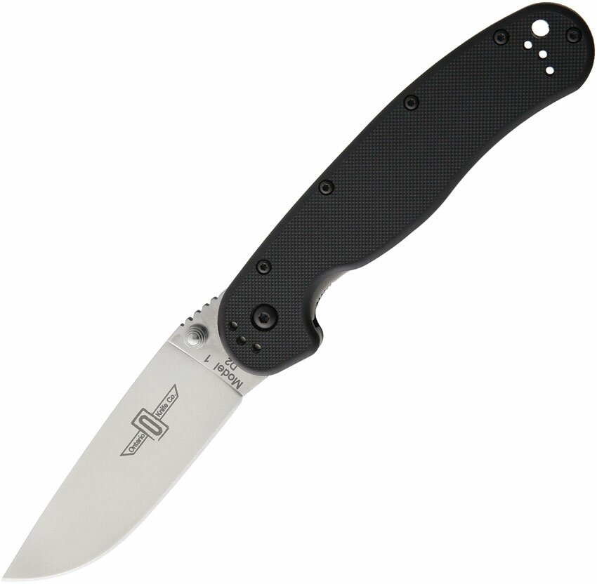 Ontario RAT-1 Satin Plain Black D2 Folding Knife Ontario RAT-1 Satin Plain Black D2 Folding Knife