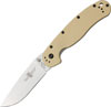Ontario RAT-1 Satin Plain Desert Tan Folding Knife