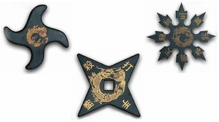 Rubber Throwing Star set of 3