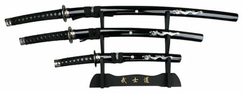 Samurai Swords Set of 3 with Stand Samurai Swords Set of 3 with Stand