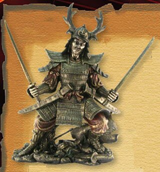 Samurai with two katanas