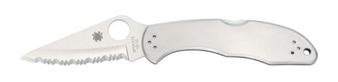 Spyderco Delica 4 Stainless Steel Spyder Edge Folding Knife Spyderco Delica 4 Stainless Steel Spyder Edge Folding Knife