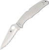 Spyderco Endura 4 Stainless Steel Spyder Edge - serrated Folding Knife - C10S